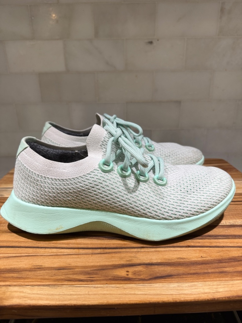 allbirds Tree Dashers Women's Knit Athletic Sneakers in Mint